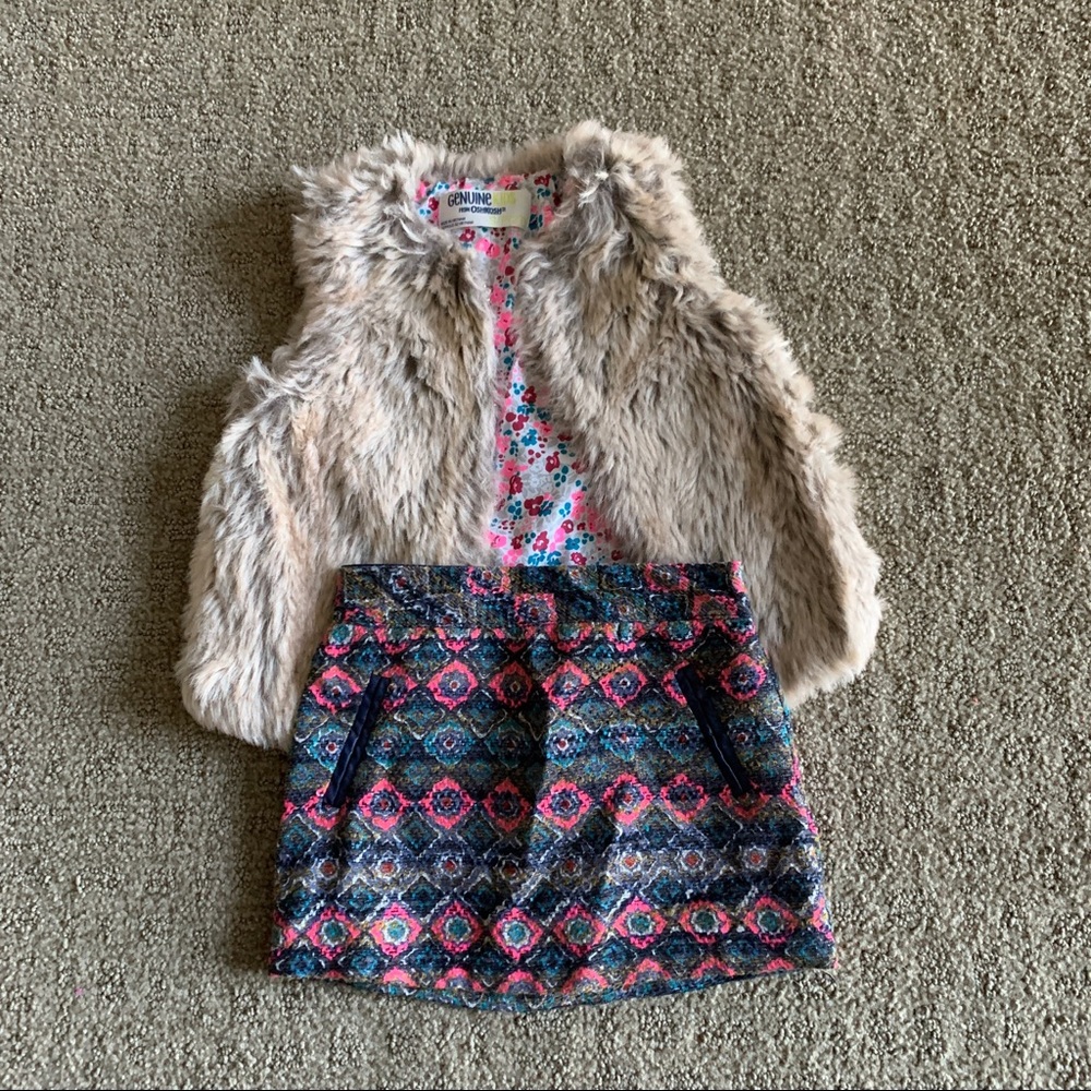 Skirt and vest outfit 18 -24 months